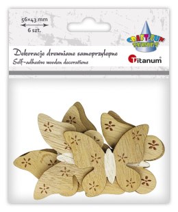 Ozdoba drewniana Craft-Fun Series motyle samoprzylepne Titanum (7509)