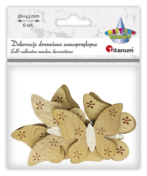 Ozdoba drewniana Craft-Fun Series motyle samoprzylepne Titanum (7509) Ozdoba drewniana Craft-Fun Series motyle samoprzylepne Titanum (7509)