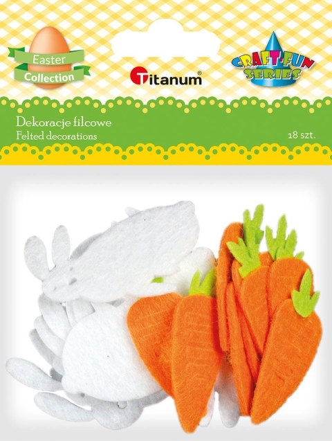 Ozdoba filcowa Craft-Fun Series zające i marchewki Titanum (5016) Ozdoba filcowa Craft-Fun Series zające i marchewki Titanum (5016)