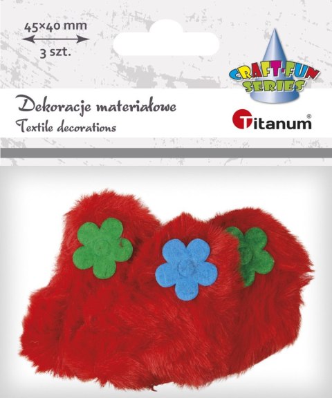 Ozdoba materiałowa Craft-Fun Series serca futerkowe Titanum (MTCR-BY298) Ozdoba materiałowa Craft-Fun Series serca futerkowe Titanum (MTCR-BY298)
