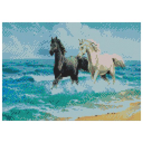 Zestaw kreatywny Diamentowa mozaika 30x40cm Konie 2 Flamingo Line (TMS29511) Zestaw kreatywny Diamentowa mozaika 30x40cm Konie 2 Flamingo Line (TMS29511)