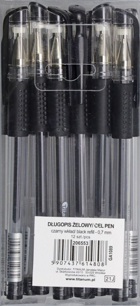 Długopis GA1030 czarny 0,7mm Titanum (GA108900-AC) Długopis GA1030 czarny 0,7mm Titanum (GA108900-AC)