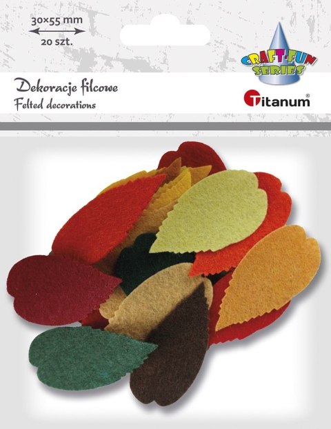 Ozdoba filcowa Craft-Fun Series Liście Titanum (3639) Ozdoba filcowa Craft-Fun Series Liście Titanum (3639)