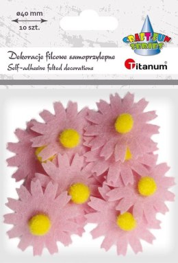 Ozdoba filcowa Craft-Fun Series kwiaty samoprzylepne Titanum (7534D)