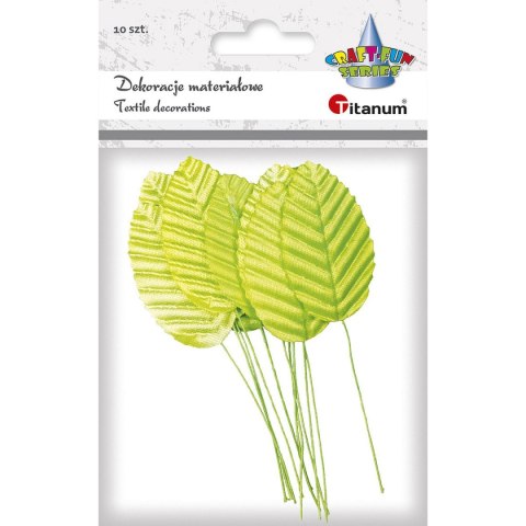 Ozdoba materiałowa Craft-Fun Series Liście na druciku jasnozielone Titanum (SY-003) Ozdoba materiałowa Craft-Fun Series Liście na druciku jasnozielone Titanum (SY-003)