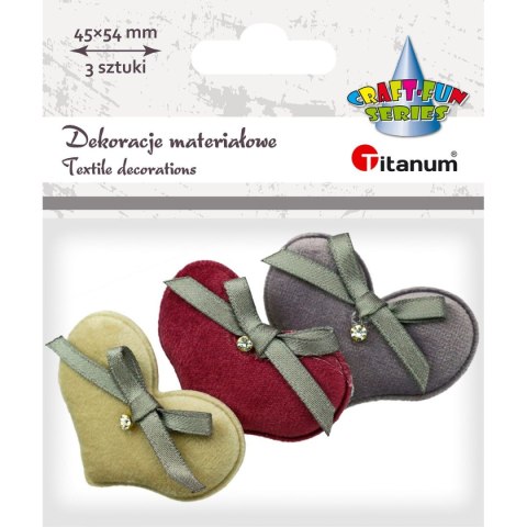Ozdoba materiałowa Craft-Fun Series serca Titanum (BY034) Ozdoba materiałowa Craft-Fun Series serca Titanum (BY034)
