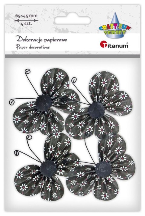 Ozdoba papierowa Craft-Fun Series motyle 3C Titanum (22YX0825-6B) Ozdoba papierowa Craft-Fun Series motyle 3C Titanum (22YX0825-6B)