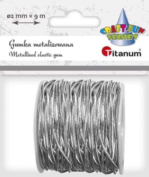 Sznurek Craft-Fun Series gumka srebrna 9m Titanum Sznurek Craft-Fun Series gumka srebrna 9m Titanum
