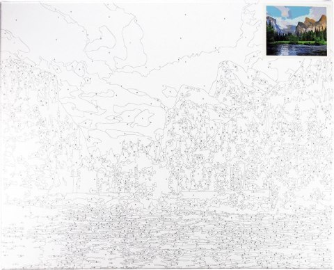 Zestaw kreatywny Malowanie po numerach 40x50cm Park Narodowy Yosemite Flamingo Line (FSY131) Zestaw kreatywny Malowanie po numerach 40x50cm Park Narodowy Yosemite Flamingo Line (FSY131)