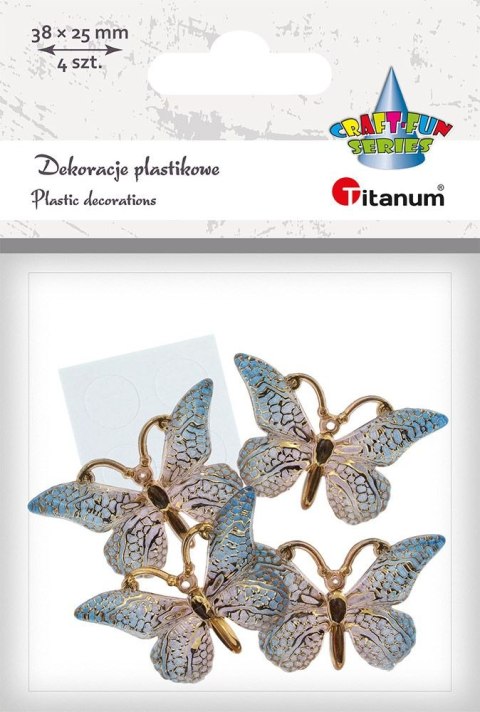 Dekoracja Craft-Fun Series Motyle plastikowe samoprzylepne Titanum (2324012-2)