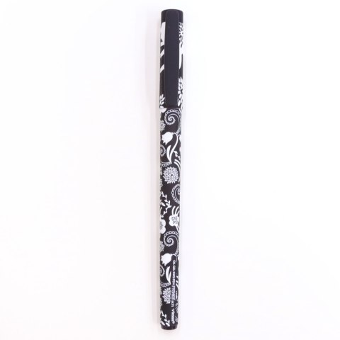 Długopis olejowy Fashion A71 KWIATY BLACK-WHITE niebieski 0,7mm Vinson