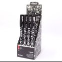 Długopis olejowy Fashion A71 KWIATY BLACK-WHITE niebieski 0,7mm Vinson