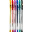 Długopis żelowy brokatowy 6 kolorów mix 1,0mm Fun&Joy (FJ-MR6)