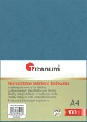 Karton do bindowania skóropodobny A4 niebieski 250g Titanum