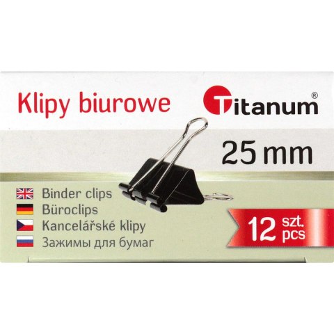 Klipy 25 mm 25mm czarny Titanum (BC25) Klipy 25 mm 25mm czarny Titanum (BC25)