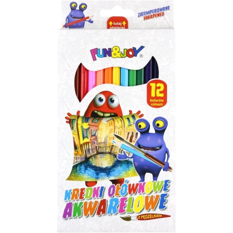 Kredki akwarelowe 12 kol. Fun&Joy (FJ-12AKW) Kredki akwarelowe 12 kol. Fun&Joy (FJ-12AKW)