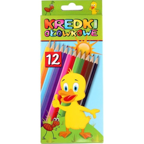 Kredki ołówkowe Kaczorek sześciokątne 12 kol. 12 kol. Titanum (0215L12) Kredki ołówkowe Kaczorek sześciokątne 12 kol. 12 kol. Titanum (0215L12)