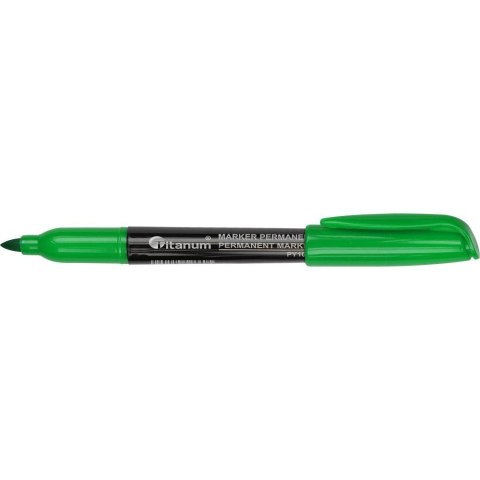 Marker permanentny zielony 2,0mm okrągła końcówka Titanum (PY1002-GY) Marker permanentny zielony 2,0mm okrągła końcówka Titanum (PY1002-GY)