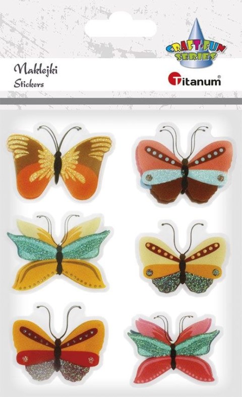 Naklejka (nalepka) Craft-Fun Series foliowa motyle Titanum (BLY03) Naklejka (nalepka) Craft-Fun Series foliowa motyle Titanum (BLY03)