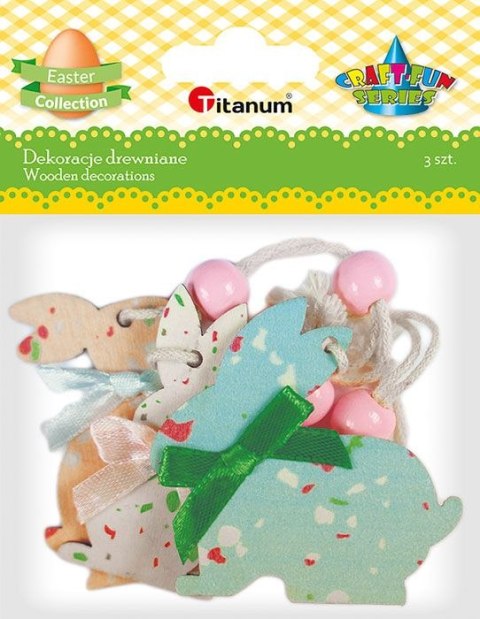 Ozdoba drewniana Craft-Fun Series drewniane króliczki zawieszki Titanum (22BR1001) Ozdoba drewniana Craft-Fun Series drewniane króliczki zawieszki Titanum (22BR1001)
