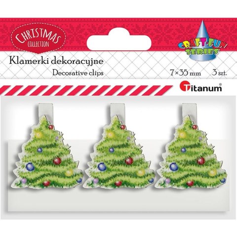 Ozdoba drewniana Craft-Fun Series klamerki XMAS choinki Titanum (AQE19118-4) Ozdoba drewniana Craft-Fun Series klamerki XMAS choinki Titanum (AQE19118-4)