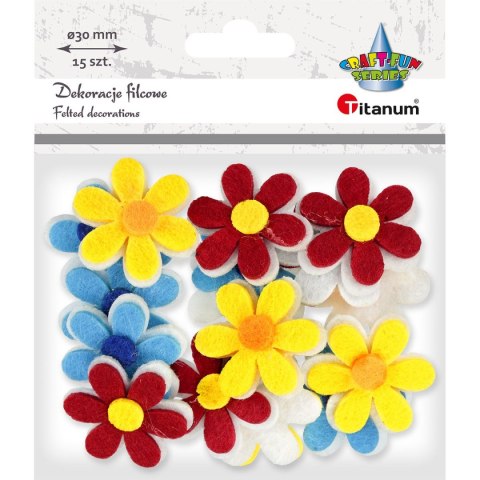 Ozdoba filcowa Craft-Fun Series kwiatki Titanum (20HY0402-24)
