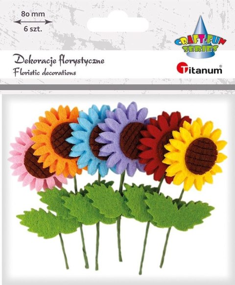 Ozdoba filcowa Craft-Fun Series słoneczniki na druciku Titanum (BR165) Ozdoba filcowa Craft-Fun Series słoneczniki na druciku Titanum (BR165)
