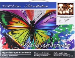 Zestaw kreatywny Malowanie po numerach 30x40cm Dwa psy Flamingo Line (FC34)