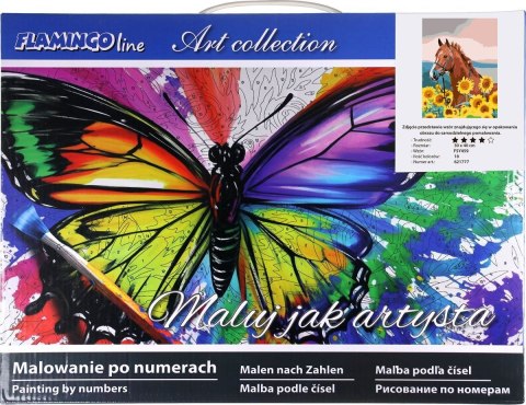 Zestaw kreatywny Malowanie po numerach 30x40cm Koń w słonecznikach Flamingo Line (FSY459)