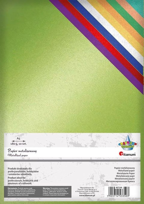 Brystol Craft-Fun Series Papier metalizowany A4 mix 180g 10k Titanum (5903714533503) Brystol Craft-Fun Series Papier metalizowany A4 mix 180g 10k Titanum (5903714533503)