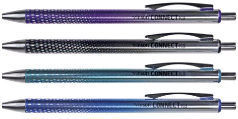 Długopis olejowy CONNECT K8 METALIZOWANE KROPECZKI niebieski 0,7mm Vinson Długopis olejowy CONNECT K8 METALIZOWANE KROPECZKI niebieski 0,7mm Vinson