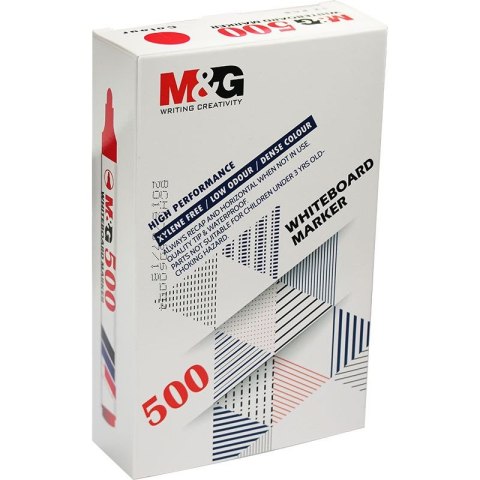 Marker suchościeralny czerwony 1,0-2,0mm okrągła końcówka M&G (AWM26173330100H) Marker suchościeralny czerwony 1,0-2,0mm okrągła końcówka M&G (AWM26173330100H)