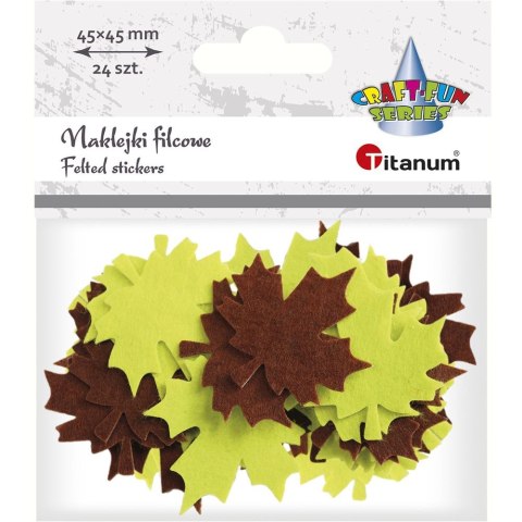 Naklejka (nalepka) Craft-Fun Series filc - liść klonu Titanum (DF009G) Naklejka (nalepka) Craft-Fun Series filc - liść klonu Titanum (DF009G)