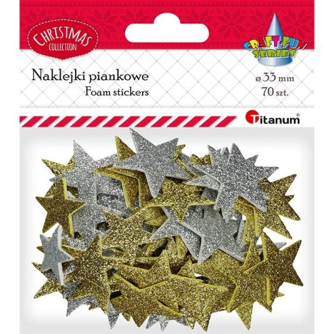 Naklejka (nalepka) Craft-Fun Series piankowe brokatowe gwiazdki Titanum (5696) Naklejka (nalepka) Craft-Fun Series piankowe brokatowe gwiazdki Titanum (5696)