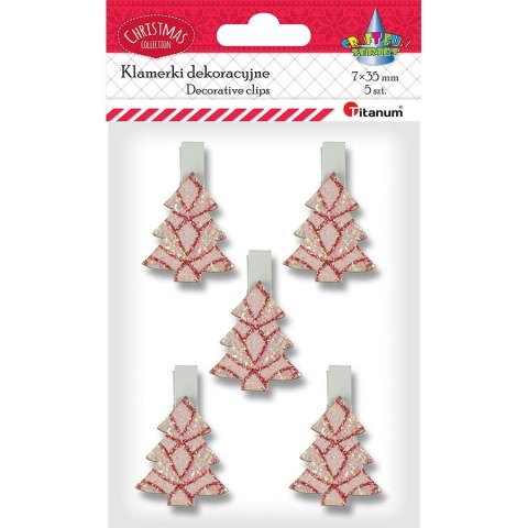 Ozdoba drewniana Craft-Fun Series klamerki XMAS choinki Titanum (18BR-39) Ozdoba drewniana Craft-Fun Series klamerki XMAS choinki Titanum (18BR-39)