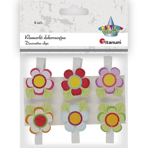 Ozdoba drewniana Craft-Fun Series klamerki kwiatki Titanum (C723) Ozdoba drewniana Craft-Fun Series klamerki kwiatki Titanum (C723)
