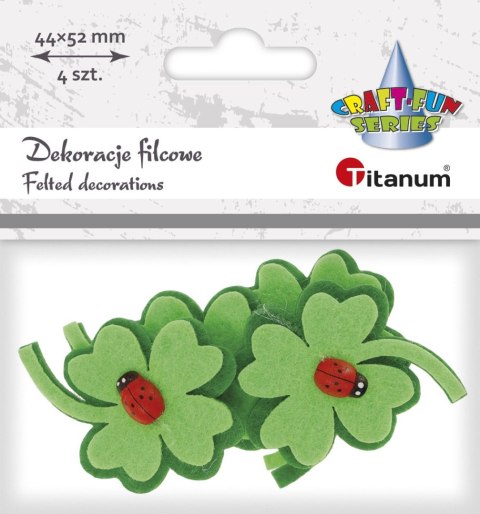 Ozdoba filcowa Craft-Fun Series koniczynki Titanum (EA525) Ozdoba filcowa Craft-Fun Series koniczynki Titanum (EA525)