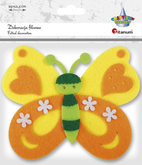 Ozdoba filcowa Craft-Fun Series motyl Titanum (20CR0312-3) Ozdoba filcowa Craft-Fun Series motyl Titanum (20CR0312-3)