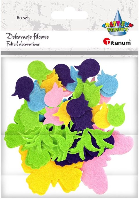 Ozdoba filcowa Craft-Fun Series tulipany, motyle Titanum (5031) Ozdoba filcowa Craft-Fun Series tulipany, motyle Titanum (5031)