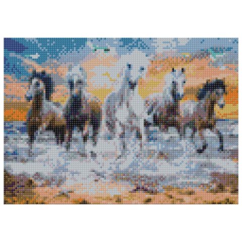Zestaw kreatywny Diamentowa mozaika 30x40cm Konie 7 Flamingo Line (TH9104-05) Zestaw kreatywny Diamentowa mozaika 30x40cm Konie 7 Flamingo Line (TH9104-05)