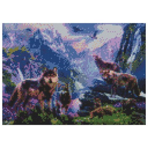 Zestaw kreatywny Diamentowa mozaika 30x40cm Wilki 1 Flamingo Line (TBS04848-04) Zestaw kreatywny Diamentowa mozaika 30x40cm Wilki 1 Flamingo Line (TBS04848-04)