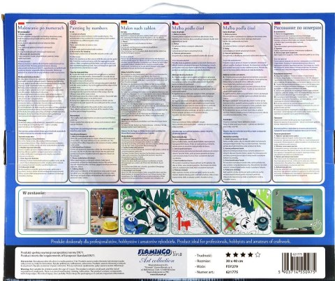 Zestaw kreatywny Malowanie po numerach 30x40cm York Flamingo Line (FSY279)