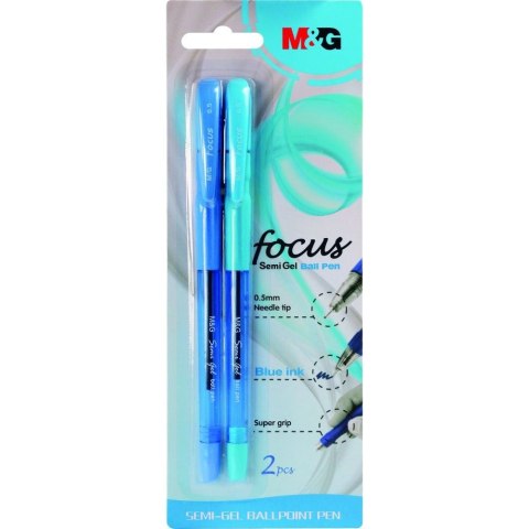 Długopis Focus Semi Gel niebieski 0,5mm M&G (ABP62977)