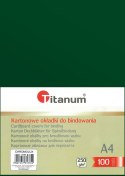 Karton do bindowania błyszczący - chromolux A4 zielony 250g Titanum