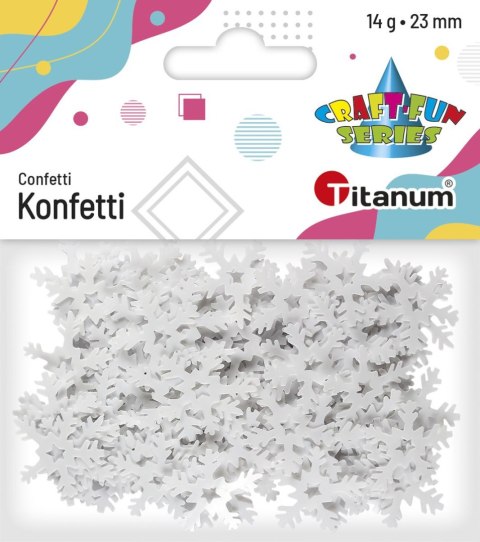 Konfetti Craft-Fun Series płatki śniegu 23mm Titanum (260086) Konfetti Craft-Fun Series płatki śniegu 23mm Titanum (260086)