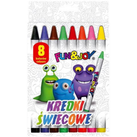 Kredki świecowe 8 kol. Fun&Joy (FJ2108D) Kredki świecowe 8 kol. Fun&Joy (FJ2108D)