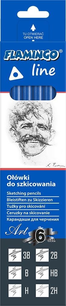 Ołówek w kartonowym pudełku (różne) Flamingo Line Ołówek w kartonowym pudełku (różne) Flamingo Line
