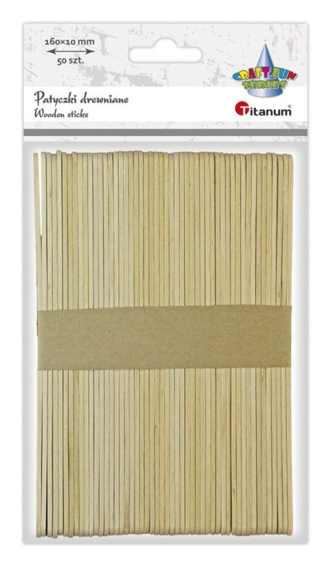 Ozdoba drewniana Craft-Fun Series Patyczki naturalne 10x160mm Titanum (21WL002) Ozdoba drewniana Craft-Fun Series Patyczki naturalne 10x160mm Titanum (21WL002)