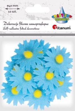 Ozdoba filcowa Craft-Fun Series kwiaty samoprzylepna Titanum (7534B)