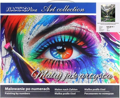 Zestaw kreatywny Malowanie po numerach 40x50cm Potok w górach Flamingo Line (fys2) Zestaw kreatywny Malowanie po numerach 40x50cm Potok w górach Flamingo Line (fys2)